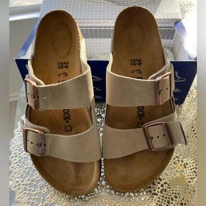New Suede Leather Arizona Birkenstocks